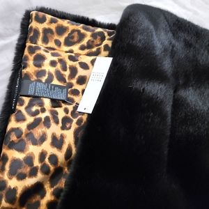 White House Black Market Black fur stole